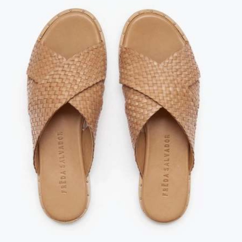 Freda Salvador Dew Crisscross Leather Sandal